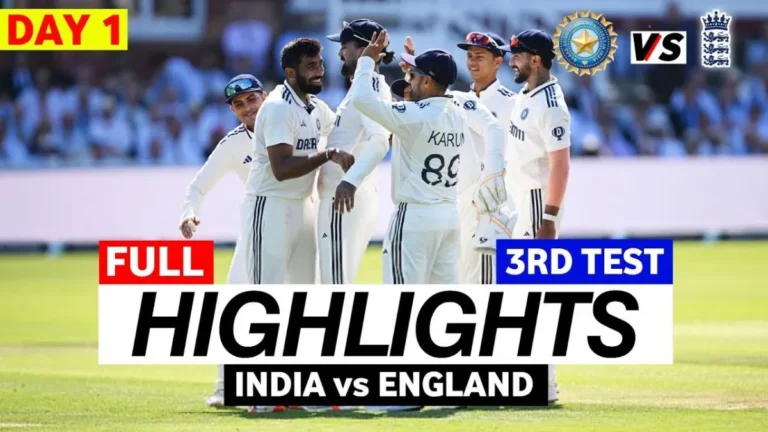 India vs England 3rd Test Day 1
